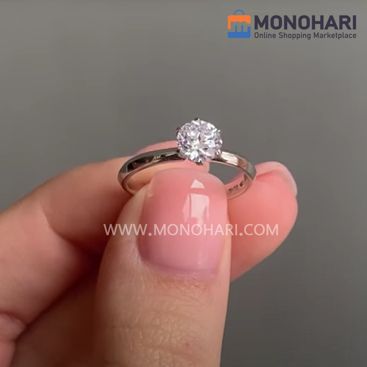 Diamond Cut Ring with Gift Box - ডায়মন্ড কাট জুয়েলারি আংটি (বক্স সহ)