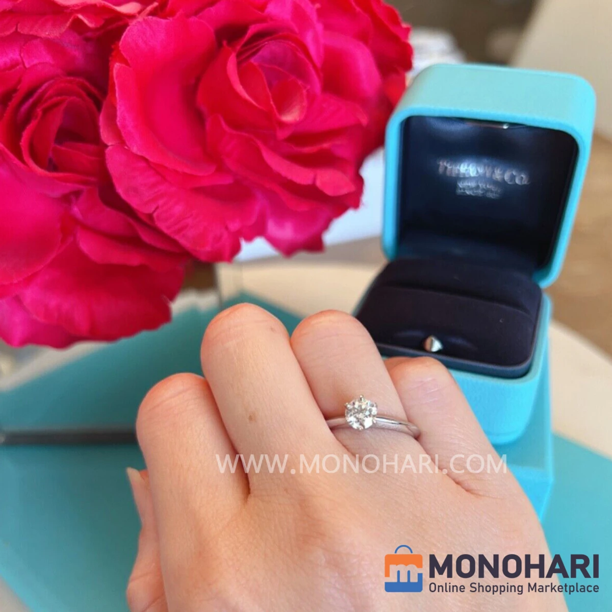 Diamond Cut Ring with Gift Box - ডায়মন্ড কাট জুয়েলারি আংটি (বক্স সহ)